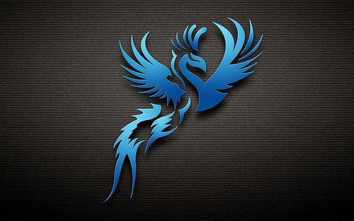 phoenix, no people, art and craft, indoors, creativity, blue, HD wallpaper