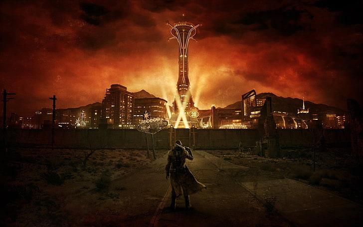 digital art of person, Fallout: New Vegas, video games, apocalyptic, HD wallpaper