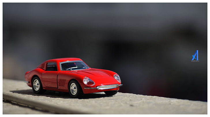 arunsphotography, diecast cars, diecast photography, red car, HD wallpaper