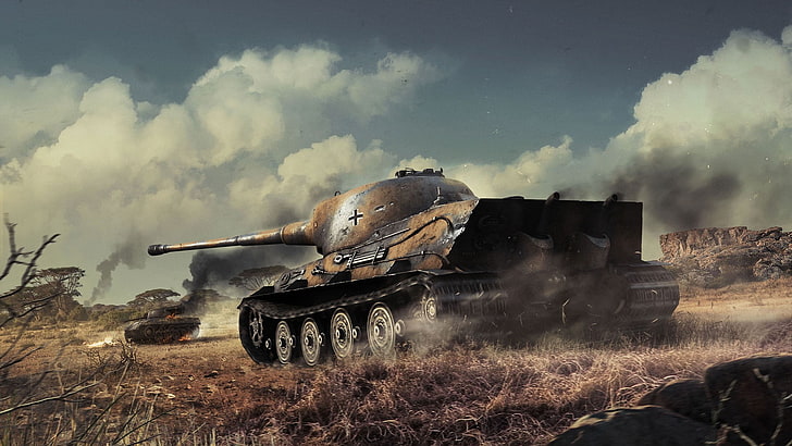 brown battle tank digital wallpaper, Leo, WoT, World Of Tanks HD wallpaper
