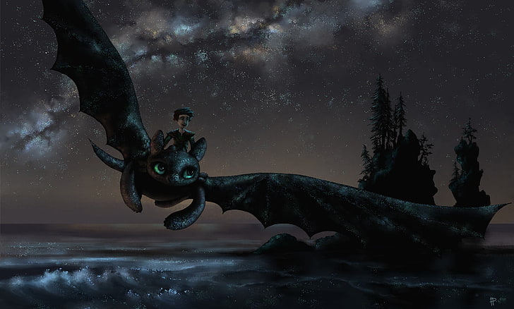 Disney How To Train Your Dragon Toothless and Hiccup wallpaper