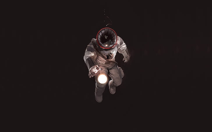 astronaut, Chun Lo, digital art, artwork, horror