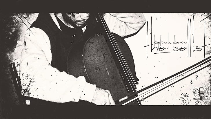 Kaptan H. Davran, cello, album covers, the cellist, Aerosol Productions, HD wallpaper