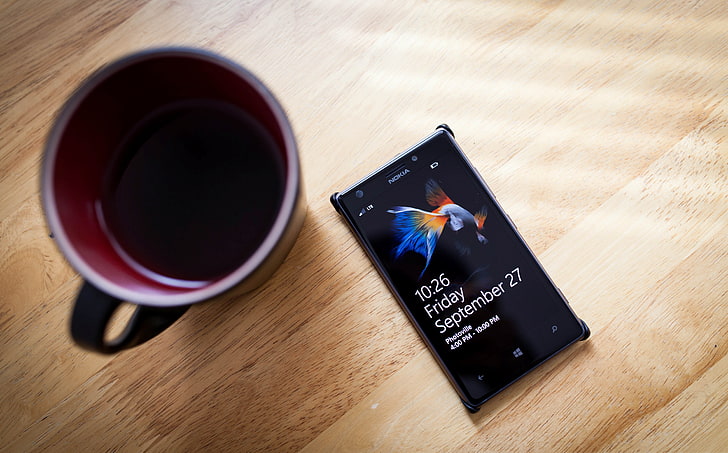 HD wallpaper: black Windows phone, Nokia, Lumia, 925, mug, cup, drink,  coffee - drink | Wallpaper Flare