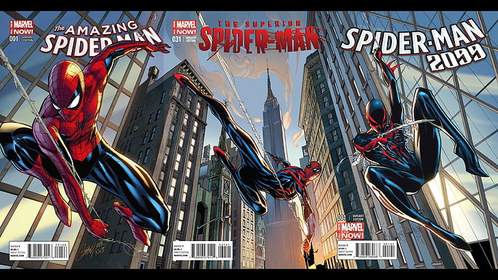 Marvel The Superior Spider-Man wallpaper, spider man, spider man 2099, HD wallpaper