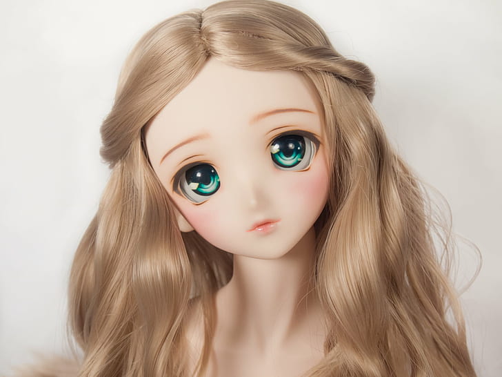 selective focus photography of female doll, dd, head, dollfie, HD wallpaper