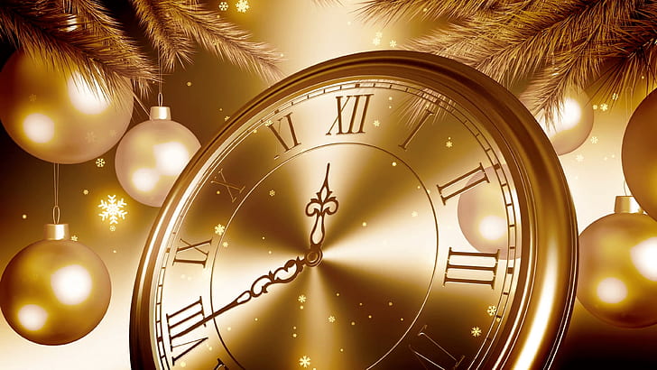HD wallpaper: Happy New Year 2019 Golden Clock Countdown In New Year's Eve  Desktop Wallpapers For Computers Laptop Tablet And Mobile Phones | Wallpaper  Flare