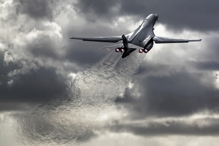 Rockwell B-1 Lancer, aircraft, military aircraft, vehicle, flying