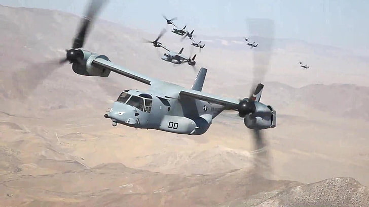 bell, boeing, v-22, osprey, air vehicle, airplane, flying, mode of transportation