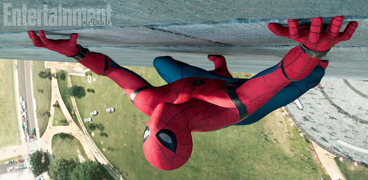 Spider-Man, Spider-Man: Homecoming (2017), red, one person, HD wallpaper