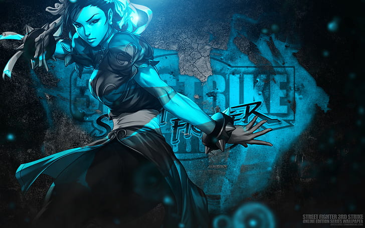 Chun-Li Street Fighter Blue HD, video games, HD wallpaper