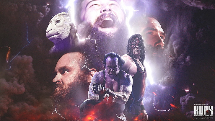 WWE, Bray Wyatt, Luke Harper, Erick Rowan, The Undertaker, Kane WWE, HD wallpaper