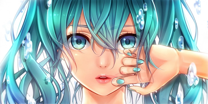 Download wallpaper 1600x1200 anime girl sad eyes closeup standard 43  hd background