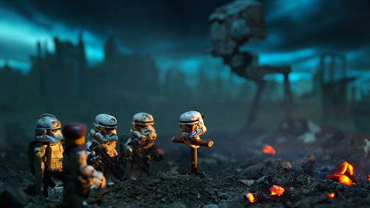 star wars lego death stormtroopers fire 1920x1080  Space Stars HD Art