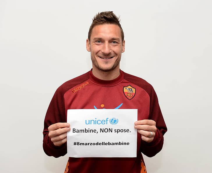 Francesco Totti, UNICEF, children, AS Roma, ASR