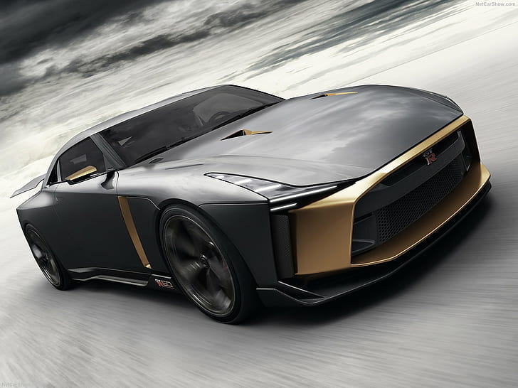 Nissan GT-R50 by Italdesign Concept, Nissan GTR, car, front angle view