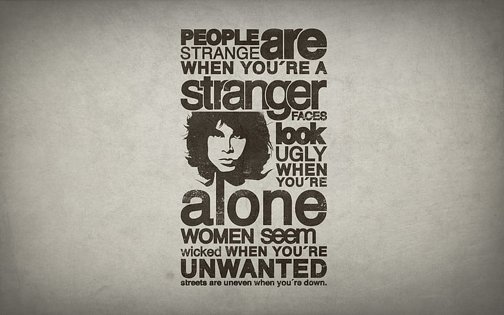 quote, music, lyrics, Jim Morrison, artwork, text, typography