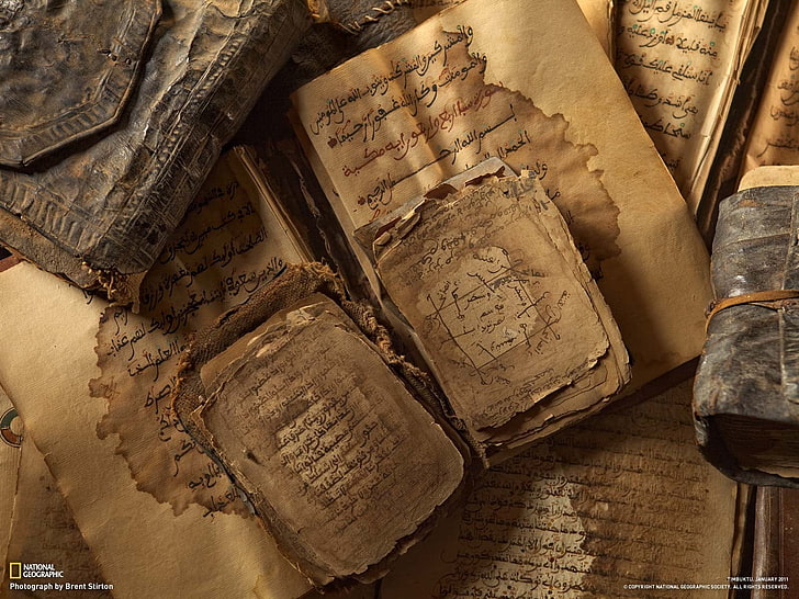 opened books screenshot, National Geographic, ancient, paper, HD wallpaper