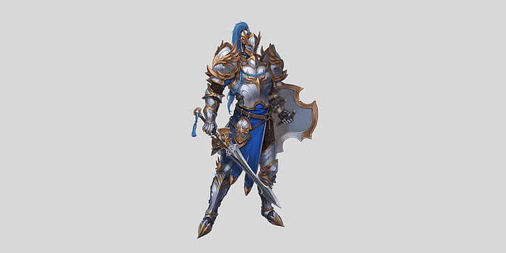 Fantasy, Knight, Armor, Sword, Warrior, HD wallpaper