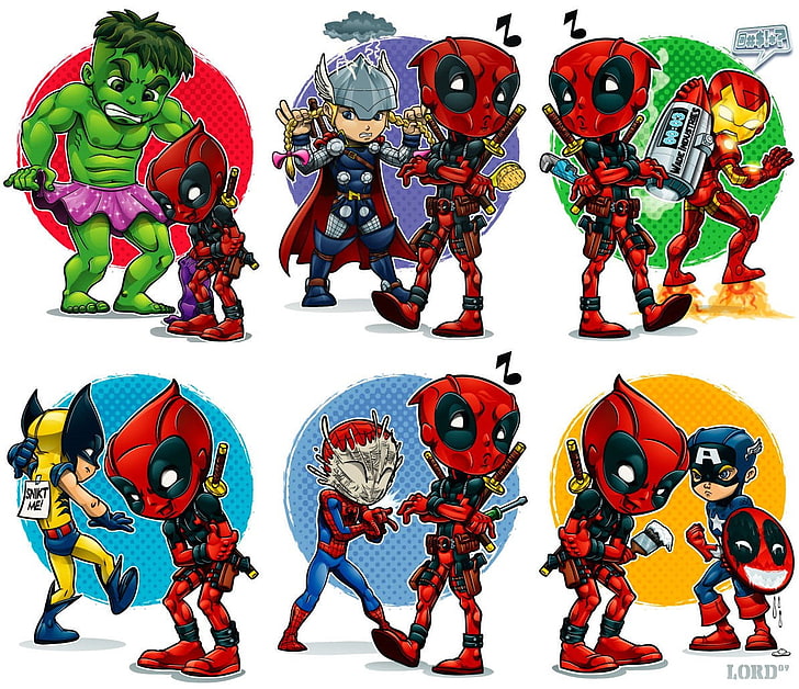 HD wallpaper: Marvel character artwork collage, Hulk, Deadpool, Thor,  Iron-man, Wolverine, Spiderman, and Captain America | Wallpaper Flare