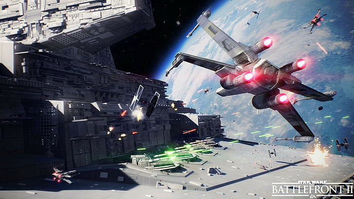 Star Destroyer, X-wing, Star Wars Battlefront II, Star Wars: Battlefront, HD wallpaper