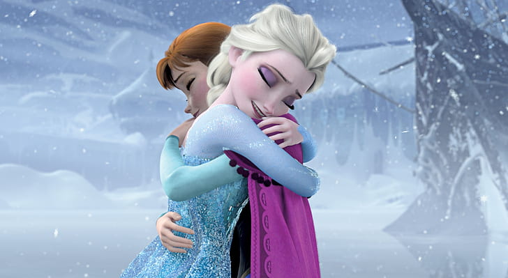 HD wallpaper: Frozen 2013, Cartoons, Others, Anna, Sisters, Elsa, hugging |  Wallpaper Flare