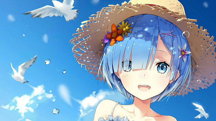 blue haired girl anime character, Rem (Re: Zero), Re:Zero Kara Hajimeru Isekai Seikatsu, HD wallpaper