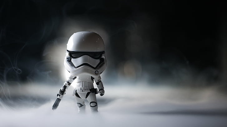 selective focus photography of storm trooper bobble head, First Order, HD wallpaper