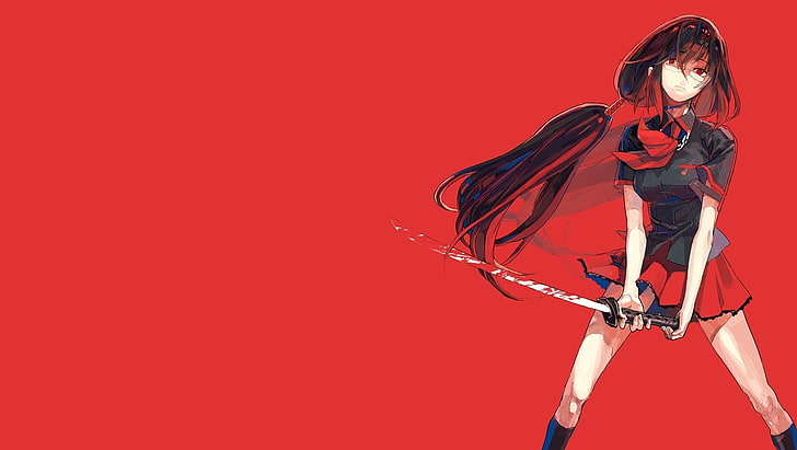 Anime, Blood-C, Red, Saya Kisaragi, HD wallpaper