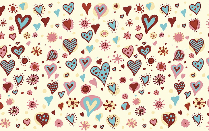 Pink hearts, cute, HD phone wallpaper | Peakpx