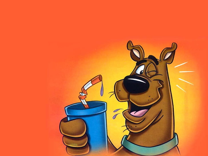 Scooby Doo, Scooby-Doo digital wallpaper, Cartoons, colored background, HD wallpaper