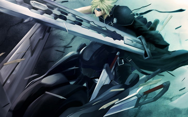 Final fantasy 7, Advent children, Anime, Weapons, one person