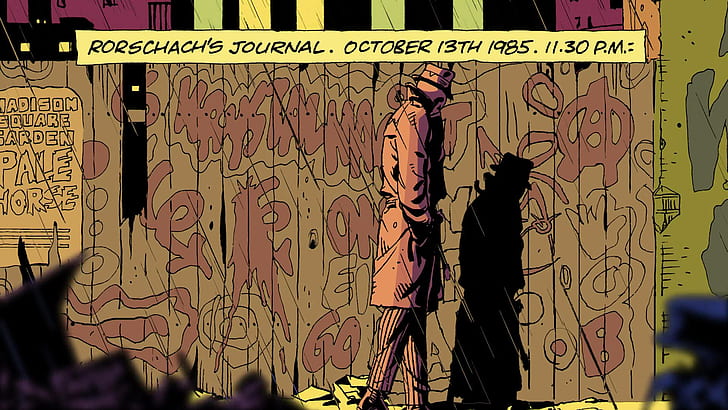 Watchmen Rorschach Shadow HD, comic strip, cartoon/comic