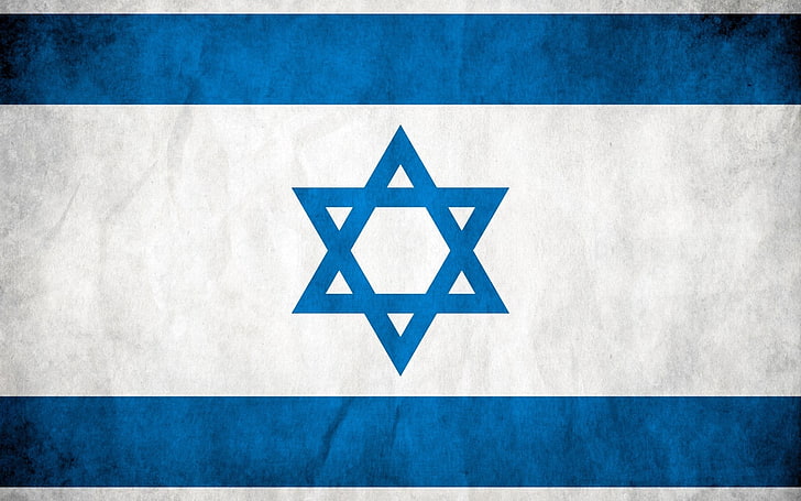 flag of Israel, star of david, symbol, texture, patriotism, national Landmark