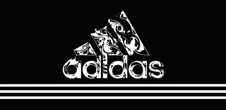 adidas logo, Black, Strip, Style, Background, illustration, sign, HD wallpaper