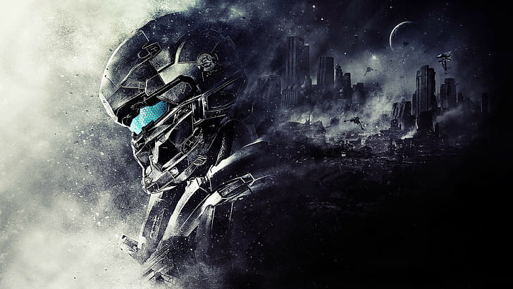 science fiction, digital art, Halo 5, video games