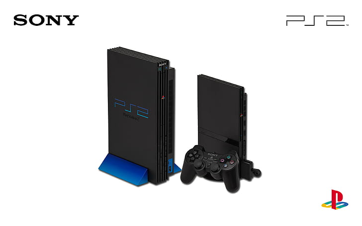 PlayStation 2, consoles, video games, Sony, simple background, HD wallpaper
