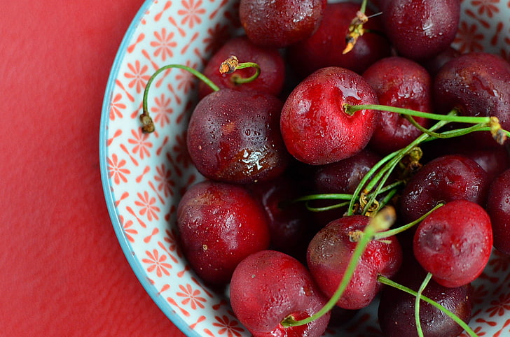red, fruit, cherries, food, food and drink, wellbeing, healthy eating, HD wallpaper