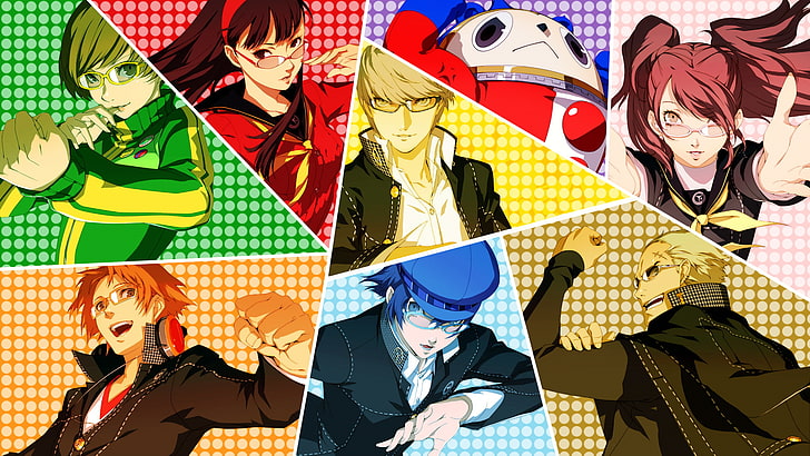 Persona 4, Satonaka Chie, Amagi Yukiko, Hanamura Yosuke, Shirogane Naoto, HD wallpaper