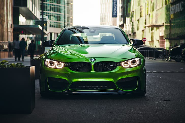 car, machine, auto, city, green, race, BMW, sports car, need for speed, HD wallpaper
