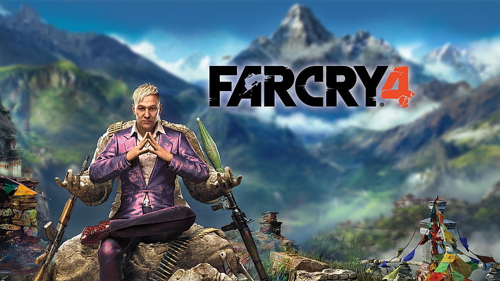 Far Cry 4 game poster, mountain, sign, communication, text, day, HD wallpaper