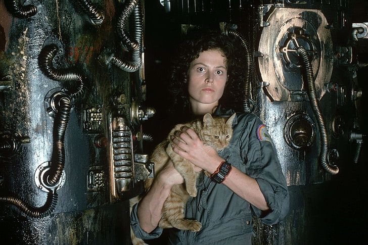 Alien, Ellen Ripley, Sigourney Weaver, one person, looking at camera