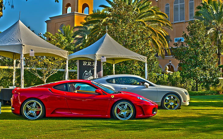 car, Goodwood Festival of Speed, Ferrari, Bentley, Ferrari F430, HD wallpaper