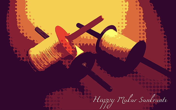 Kite String Spool, Festivals / Holidays, Makar Sankranti, no people, HD wallpaper