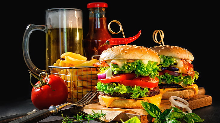 Cute Burger Wallpapers - Top Free Cute Burger Backgrounds - WallpaperAccess