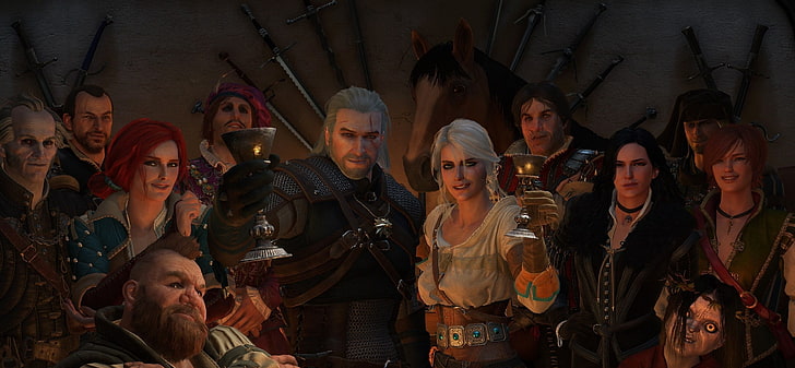 brass-colored goblets, The Witcher, Geralt, CD Projekt RED, The Witcher 3: Wild Hunt, HD wallpaper
