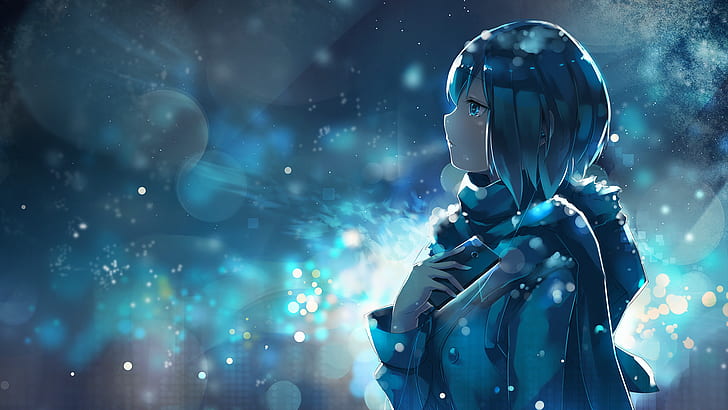 Anime girls scarf cellphone original characters 1080P, 2K, 4K, 5K HD  wallpapers free download | Wallpaper Flare