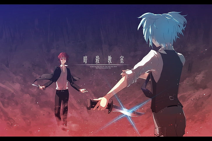 HD wallpaper two men and one female anime characters Assassination  Classroom  Wallpaper Flare