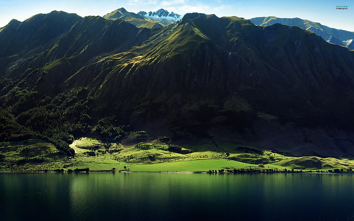 green mountains, green mountains during mountains, landscape, HD wallpaper