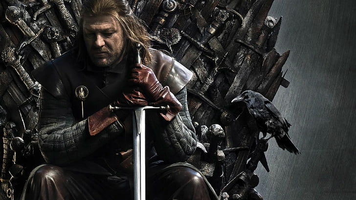 Game of Thrones, Ned Stark, Iron Throne, HD wallpaper